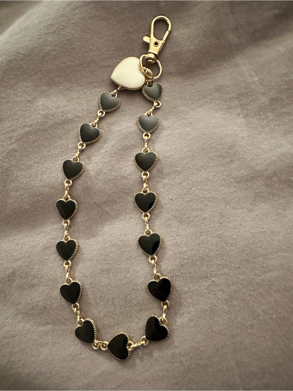 NWOT Bag Charm or Key Chain with Heart Accent